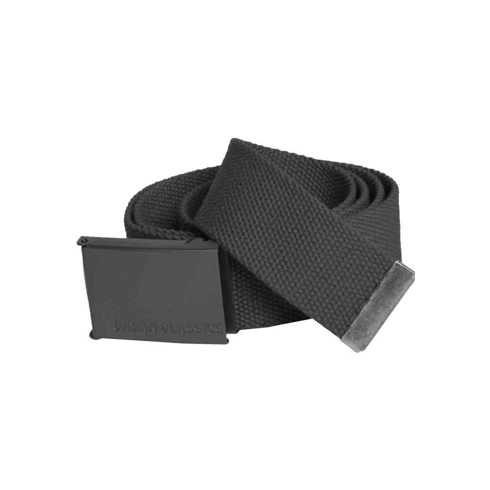 Urban Classics - Canvas Belts charcoal one size Canvas riem - Grijs